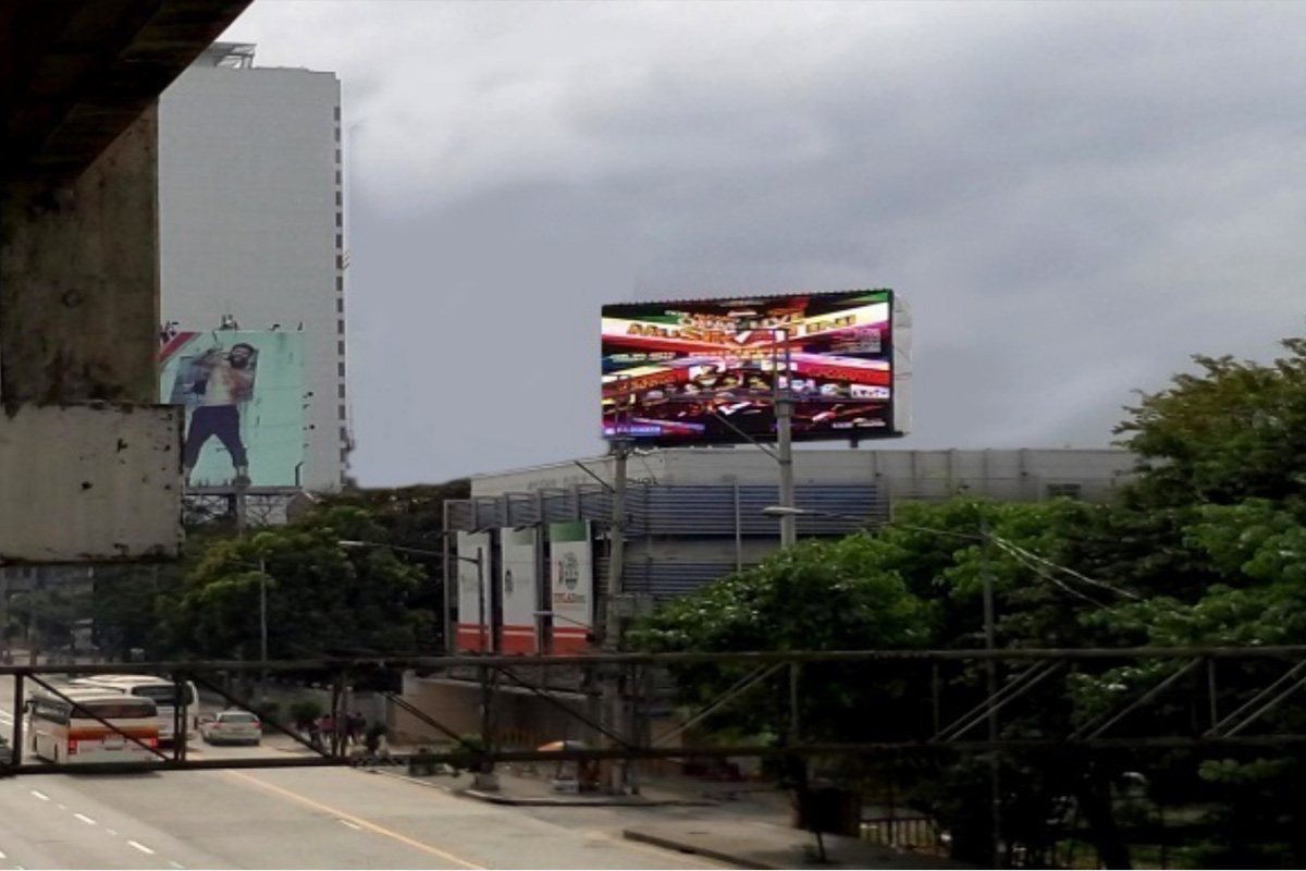 Outdoor P15.65 grille screen in Manila, Philippines
